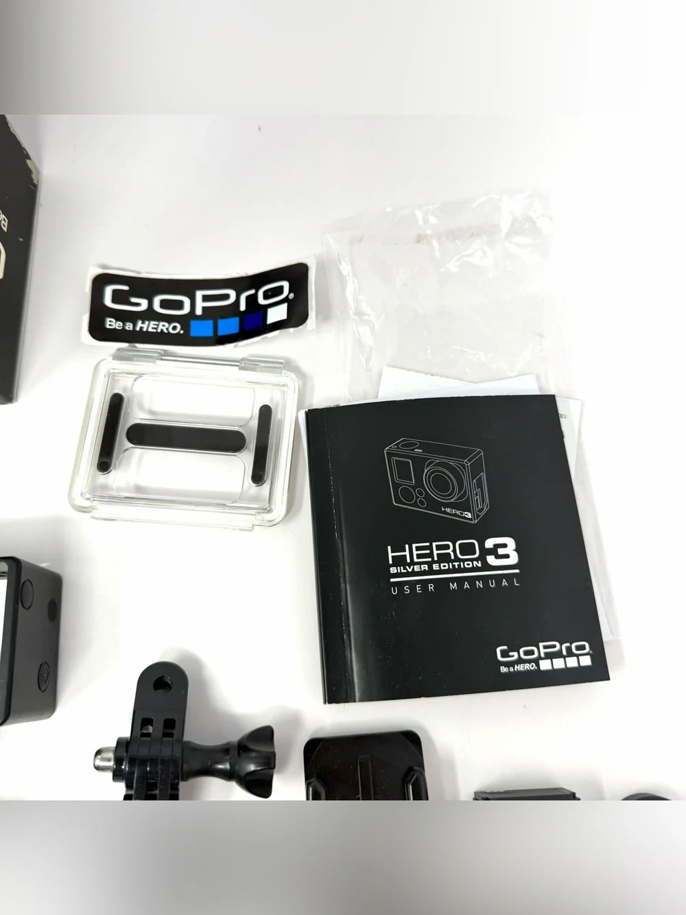 GoPro HERO3 Silver Action Camera Bundle Lots Of Accessories Excellent Condition!
